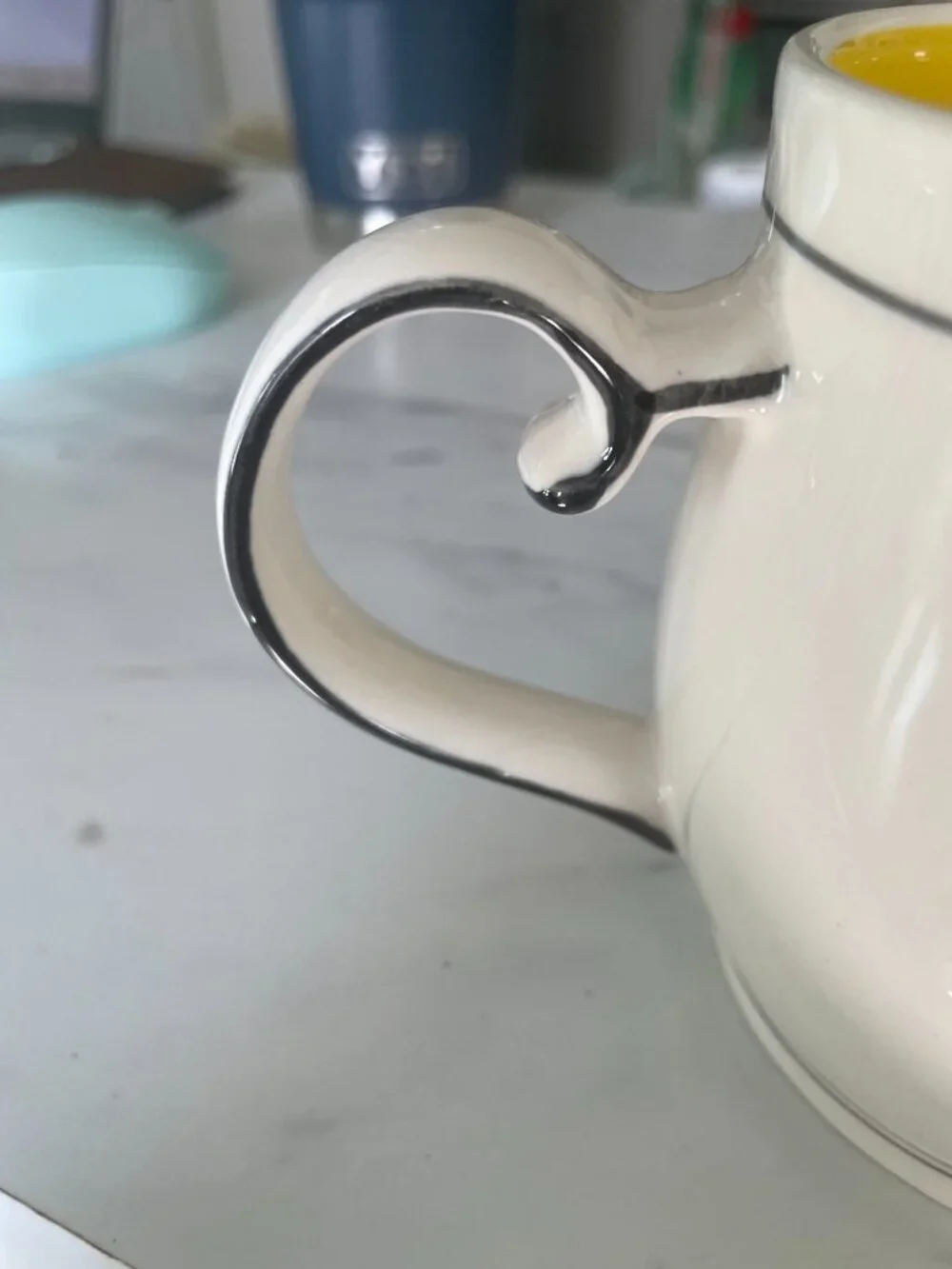 Anthropologie Katie Mandy Mug Monogram letter M